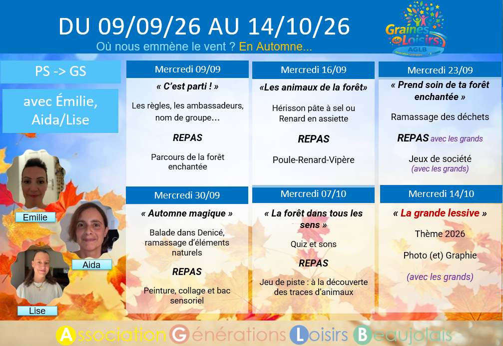 Programme mercredi 2